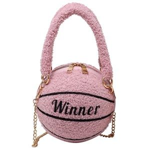 Plush Basketball Shaped CrossBody Purse
